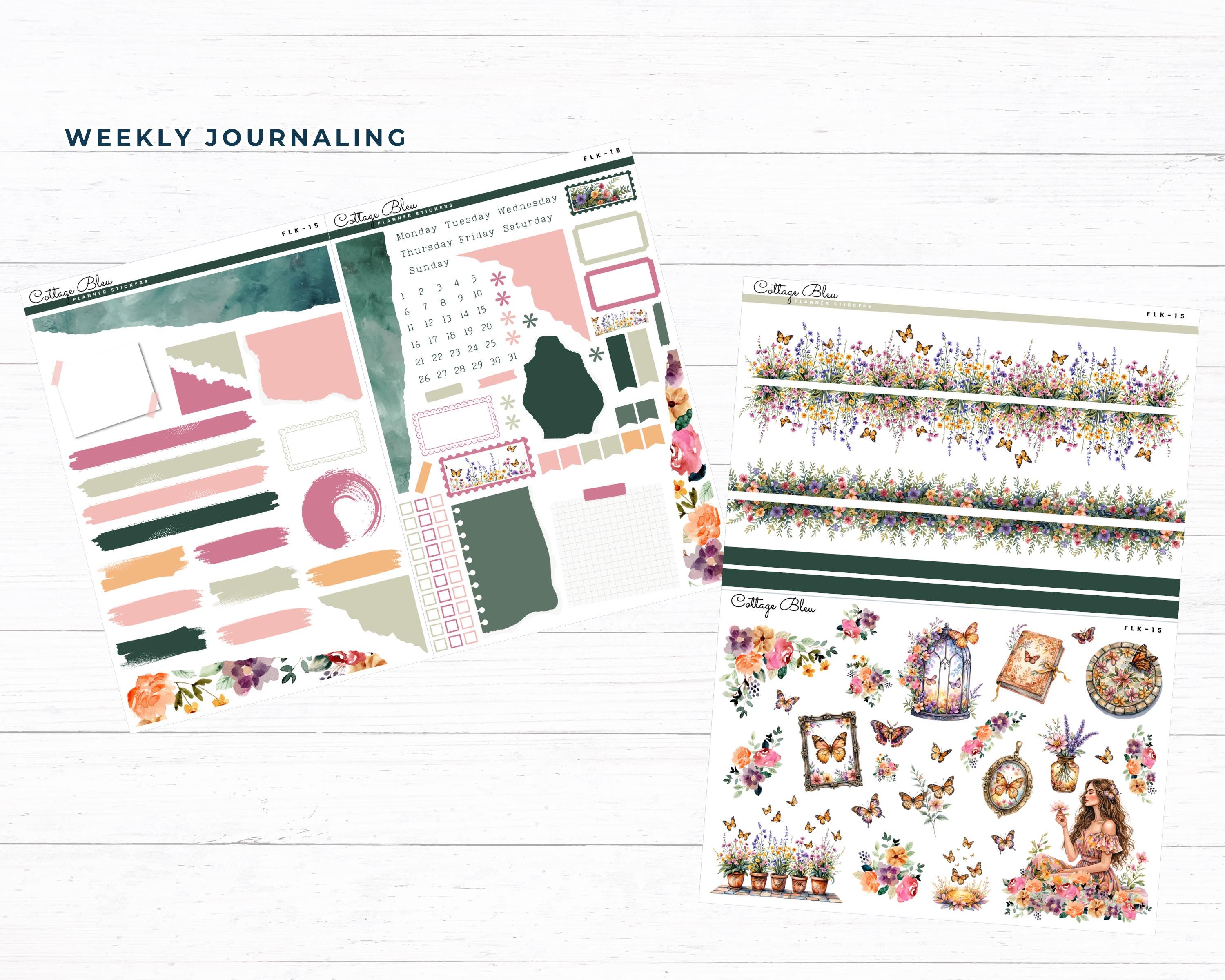 Spring Printable Sticker Bundle, Secret Garden Weekly and Monthly ...