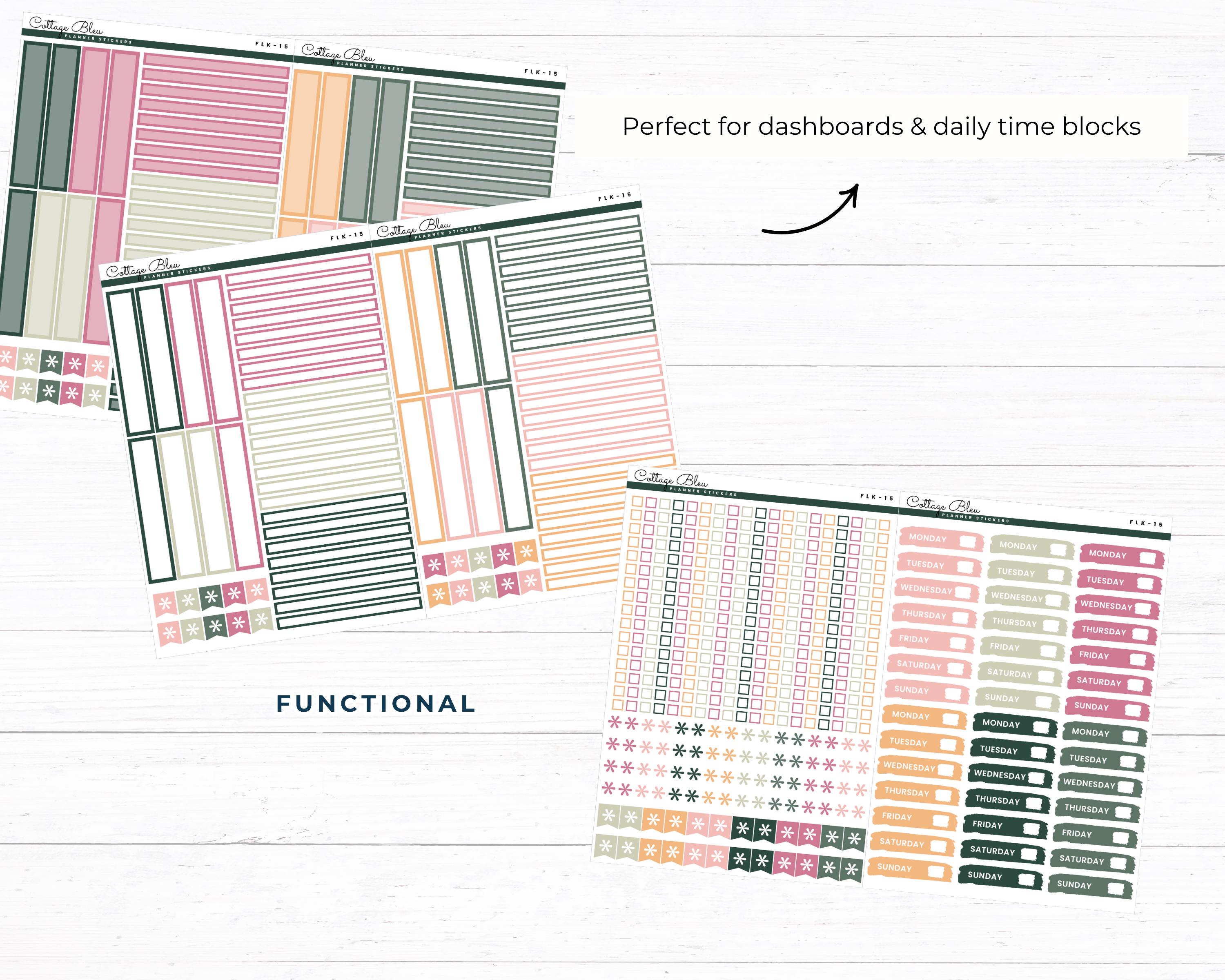 Spring Printable Sticker Bundle, Secret Garden Weekly and Monthly ...