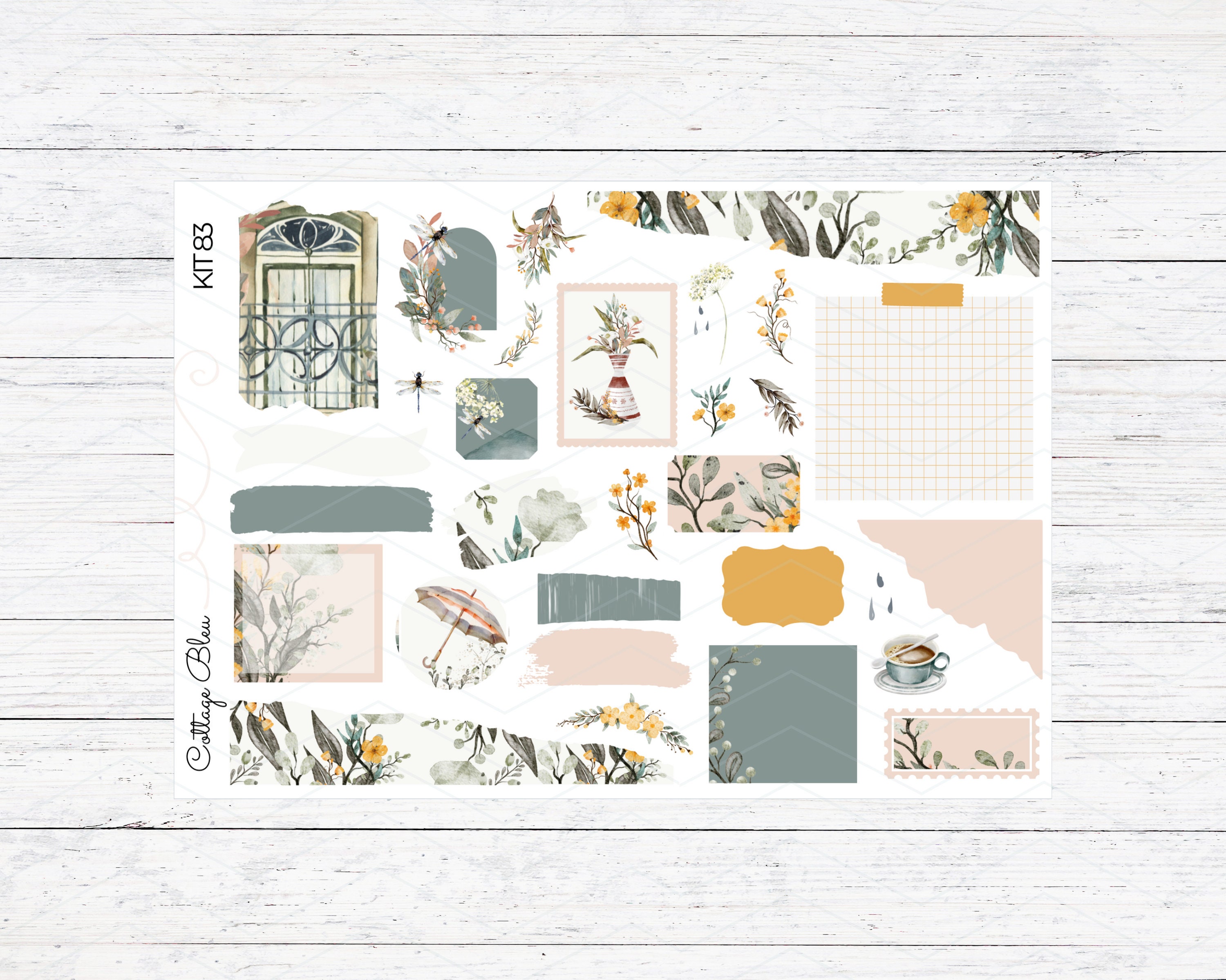 JOURNALING Rainy Days / Printable Stickers for Journals / Scrapbook ...