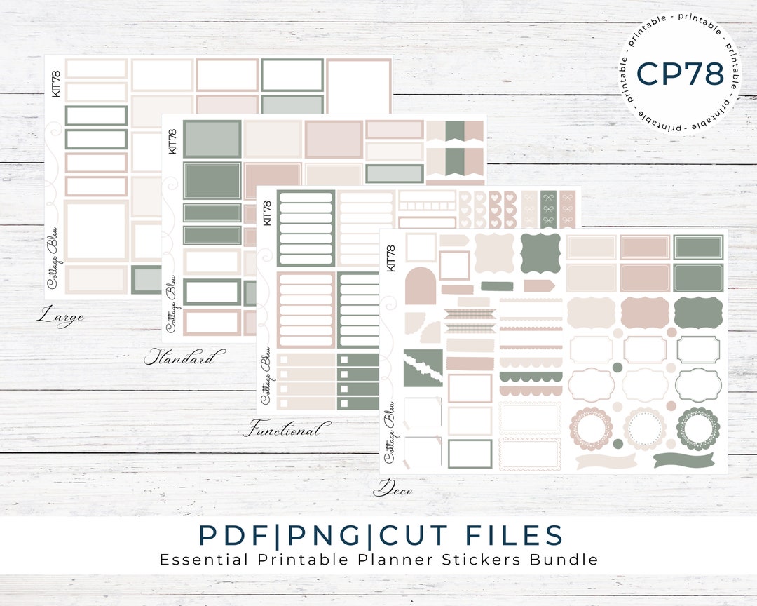 Essential Printable Stickers for Decorative and Functional Planning ...