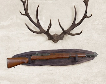 Wood rifle rack, Rifle shelf, Rifle wall mount, Rifle wall hooks, Rifle display rack, Rifle display stand, Shotgun wall mount, Shotgun rack