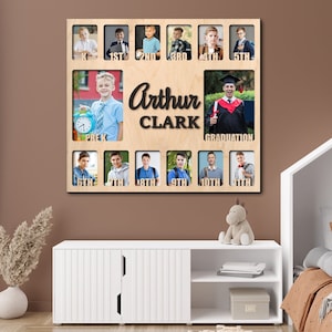 Custom school pictures through the years, School years frame, K 12 school picture frame, Prek to grad photo frame, K 12 photo frame