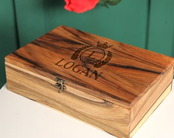 Wood box personalized,Wood memory box personalized,Custom wooden box with lid,Wooden keepsake box engrave,Wood storage box with lid
