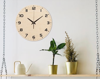 Wanduhr große Zahlen,Wanduhr Unikat,Wanduhr modern mit Zahlen,Wanduhr Holz,Wanduhr modern mit Zahlen