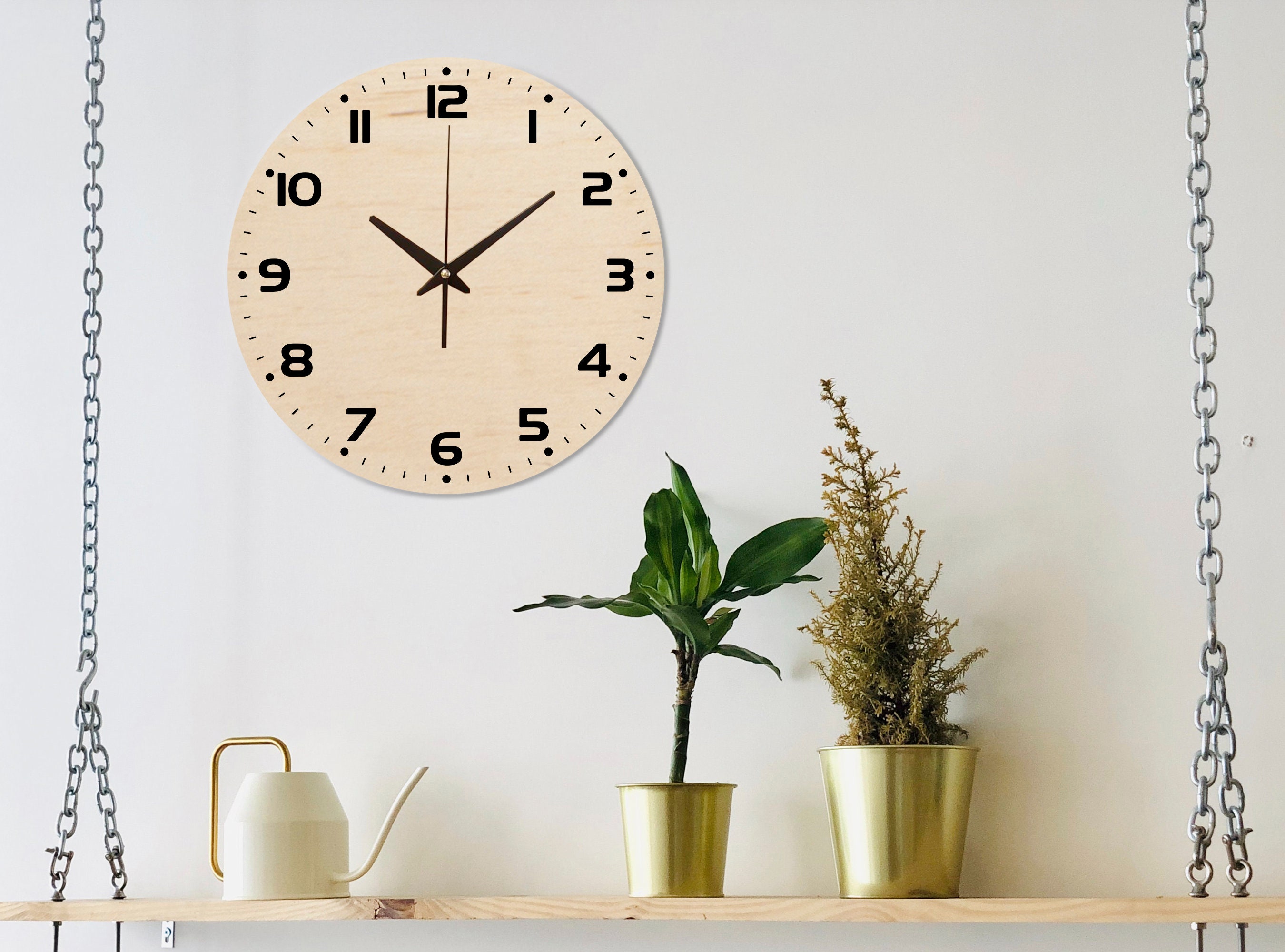 Wall clock large numbersWall clock uniqueWooden wall clock Etsy