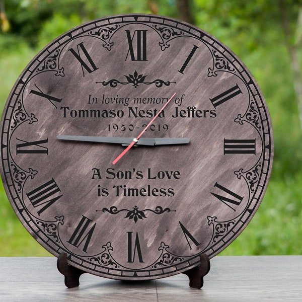 Memorial gift for loss of son,Memorial clock,Memorial gift son,Memorial wood,Memorial gift ideas,Memorial gift for men,Wooden memorial gift