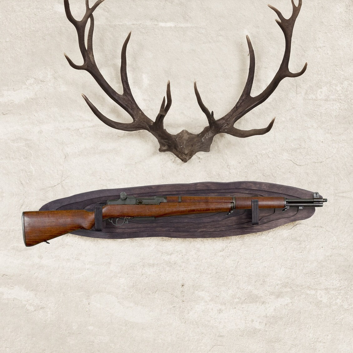 Decorative Rifle Platforms Wood Rifle Rack, Rifle Shelf, Rifle Wall Mount, Rifle Wall Hooks, Rifle ...