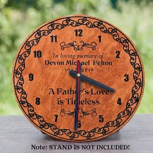 Memorial gift for loss of father,Memorial clock,Memorial gift for loss of dad,Memorial gift father,Memorial gift dad,Memorial gift for men