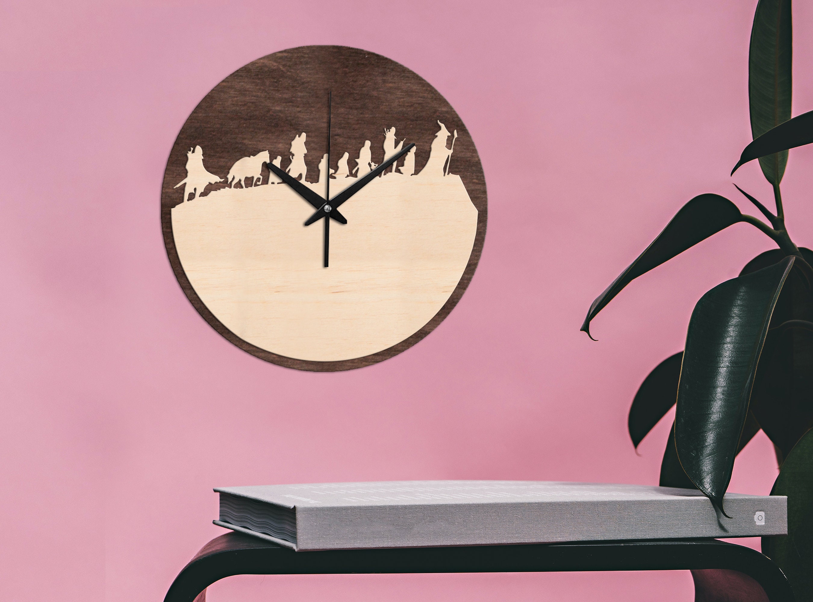 Wall Clock Living Roomwood Wall Clockwooden Wall Clock Etsy