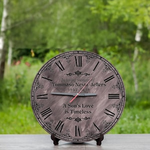 Memorial gift for loss of son,Memorial clock,Memorial gift son,Memorial wood,Memorial gift ideas,Memorial gift for men,Wooden memorial gift