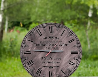 Cadeau commémoratif pour la perte d'un fils,Horloge commémorative,Cadeau commémoratif de fils,Bois commémoratif,idées cadeaux commémoratifs,Cadeau commémoratif pour hommes,Cadeau commémoratif en bois