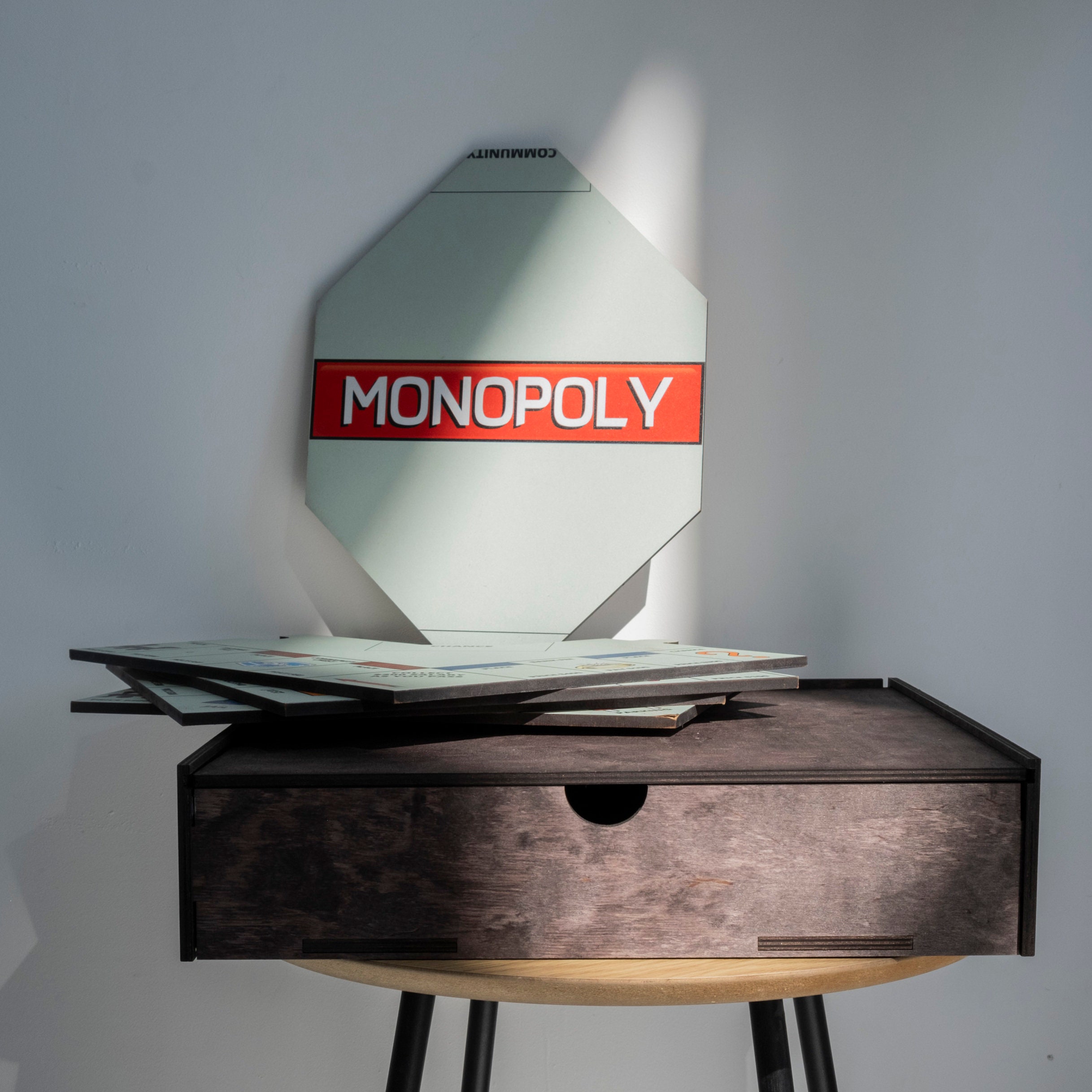 Personalized monopoly box, Wood monopoly board, Monopoly organizer, Monopoly box, Monopoly storage, Board game organizer, Monopoly holder