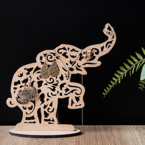 Elephant jewelry holder,Elephant jewelry organizer,Elephant jewelry stand,Wooden jewelry organizer,Wood jewelry holder,Ring jewelry holder