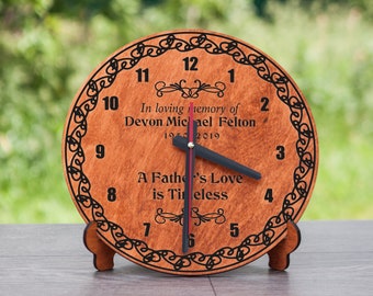 Memorial gift for loss of father,Memorial clock,Memorial gift for loss of dad,Memorial gift father,Memorial gift dad,Memorial gift for men