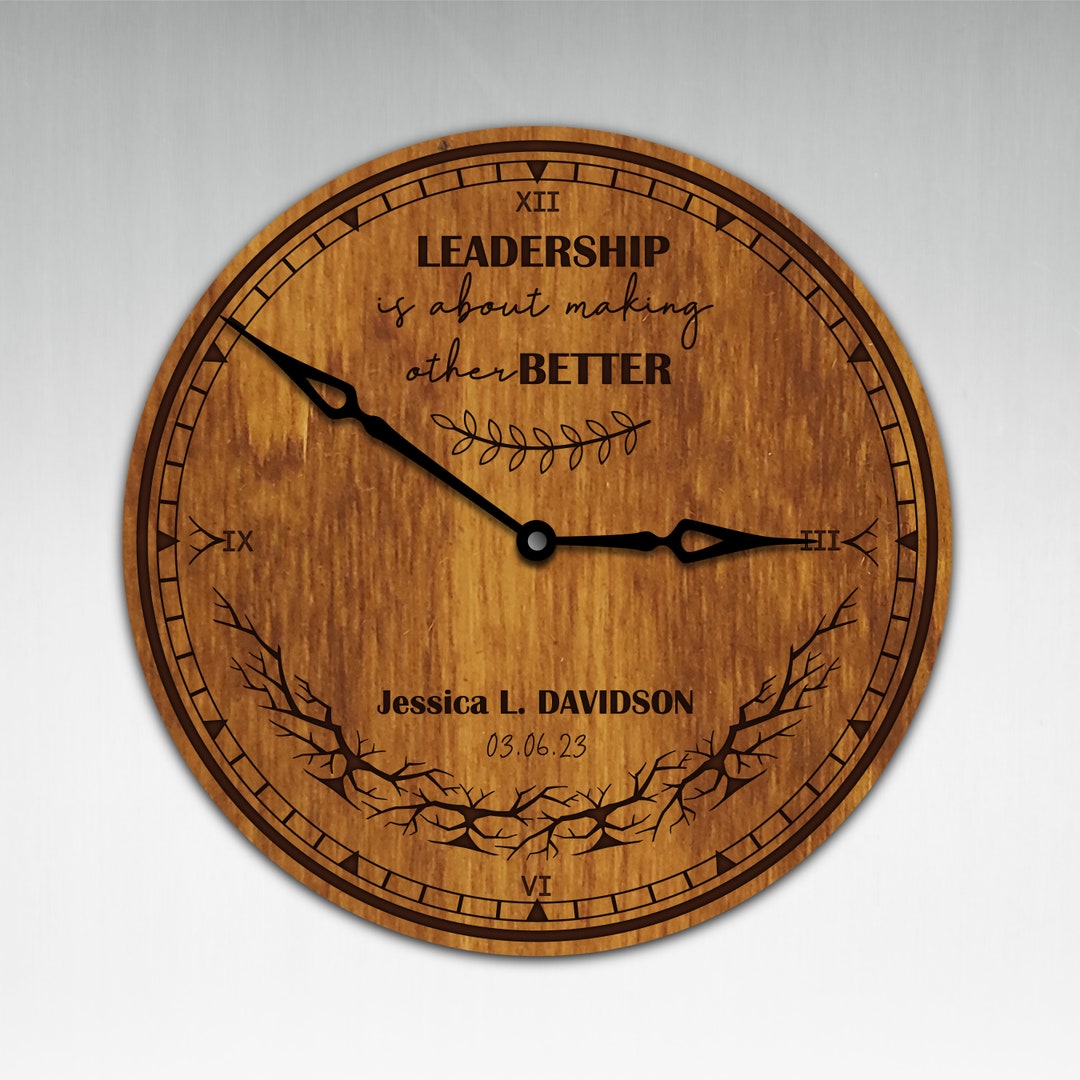 Personalized Retirement Clock, Custom Retirement Clock, Leadership