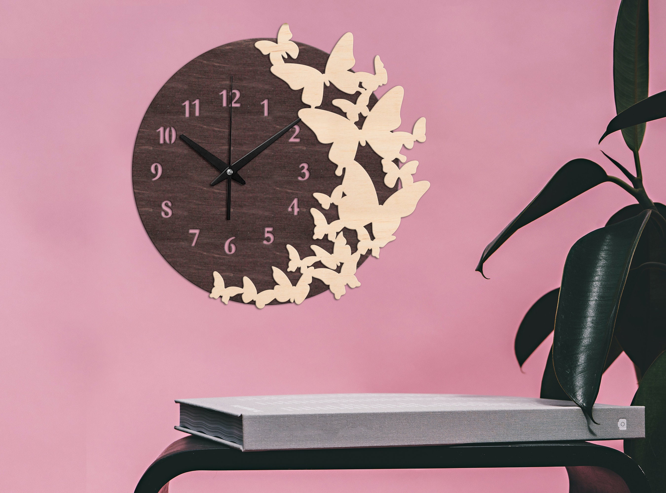 Butterfly wall clockButterfly clockButterfly wall art Etsy