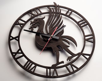 Liverpool wood clock,Liverpool wall art,Liverpool clock,Wood wall clock,Wooden wall clock