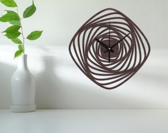 Geometric wall clock,Geometric wood clock,Unique wall clock,Modern wall clock,Kitchen wall clock,Wood wall clock,Wooden wall clock