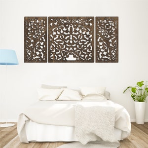 Wooden Panel Wall Decor, 3 Panel Wood Wall Art, Wall Art Wood Panel, 3 ...