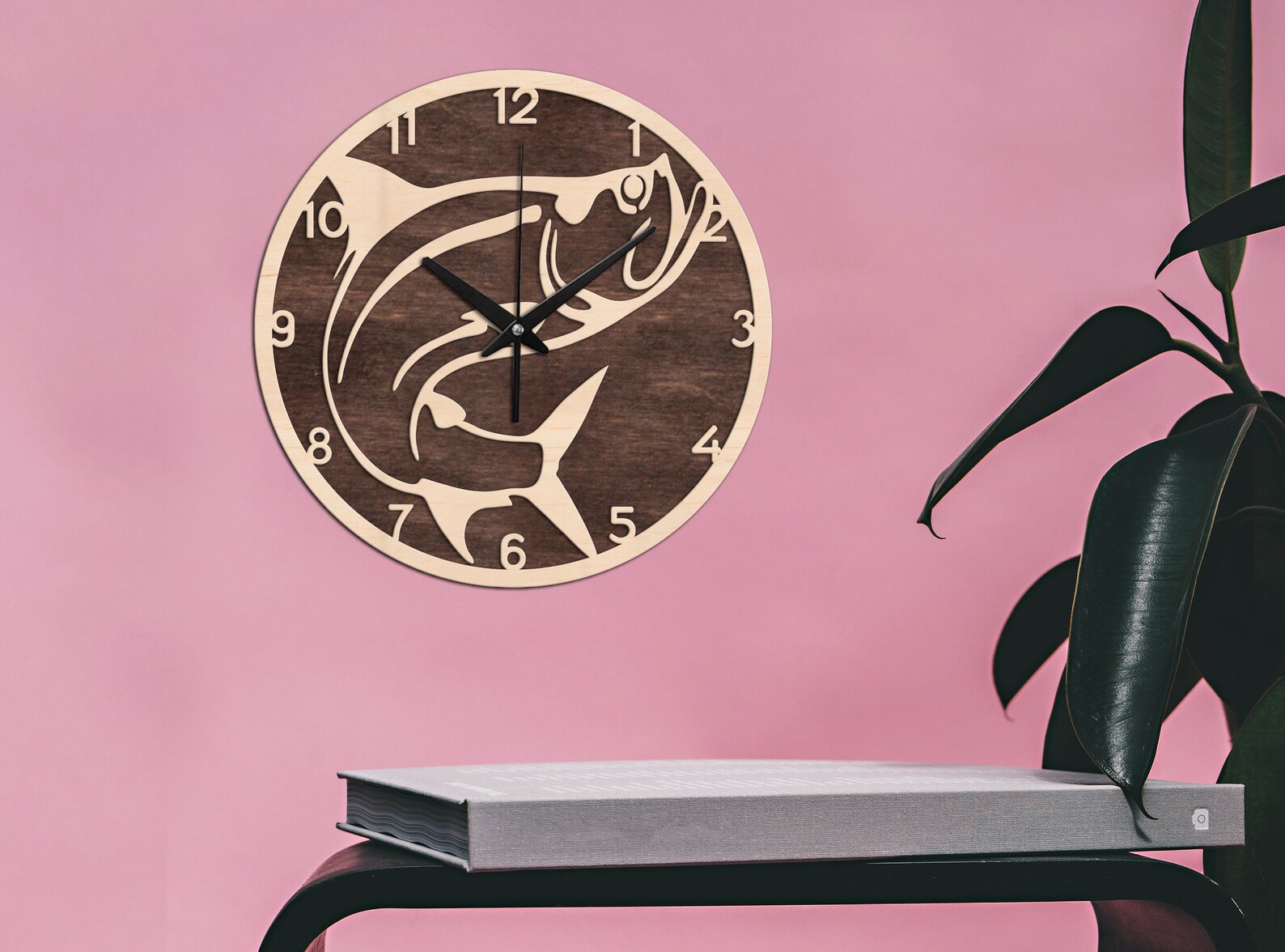 Fish Wall Clockfish Wood Clockfish Wall Decorfish Wall Art Etsy