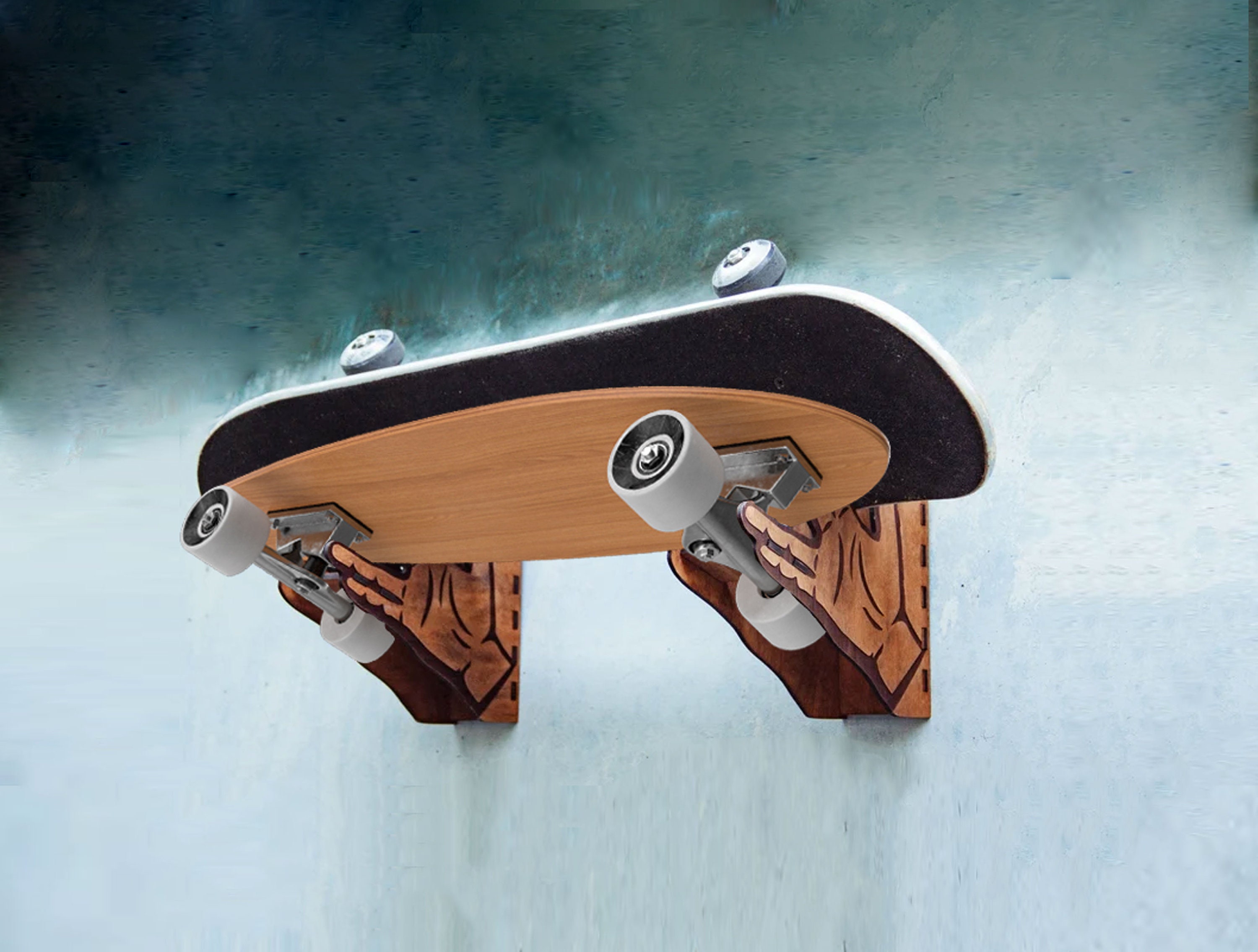 Acheter Cintre mural pour Skateboard Longboard, 2 pièces, support de rangement, crochet de suspension, charge de 8kg