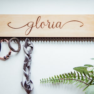 Custom bow hanger, Hair bow holder, Custom bow holder, Headband shelf, Scrunchie board, Bow holder shelf, Nursery wall shelf hooks