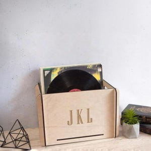 ビニールレコード収納ボックス、レコード収納クレート、レトロなビニール収納、レコード収納ボックス、木製収納ボックス、ビニール収納ボックス、レコードオーガナイザー