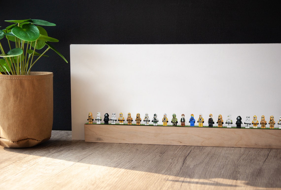 Minifigure Display Stand, Minifigure Shelves, Rails for Wall, Display ...