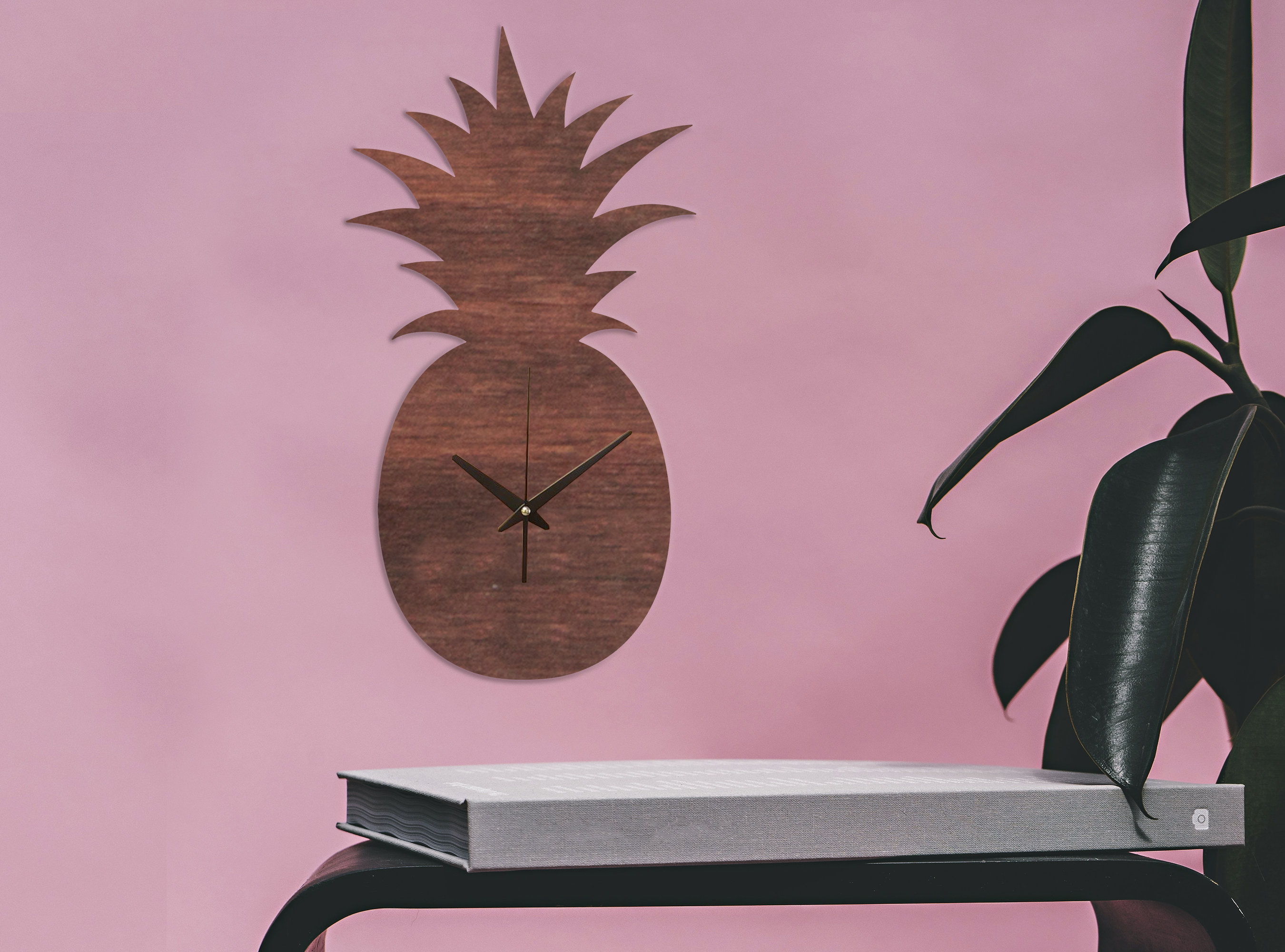 Pineapple Wall Clockpineapple Wall Decorpineapple Wood Wall Etsy