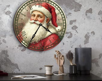 Vintage Metal Santa Countdown to Christmas Advent Calendar Sign