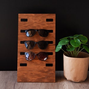 Glasses stand holder,Sunglass display,Sunglass holder desk,Sunglass holder wood,Sunglass organizer wood,Glasses display