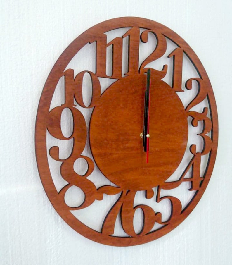 Wall Clock With Numberswall Clock Kitchenmodern Wall Clock Etsy