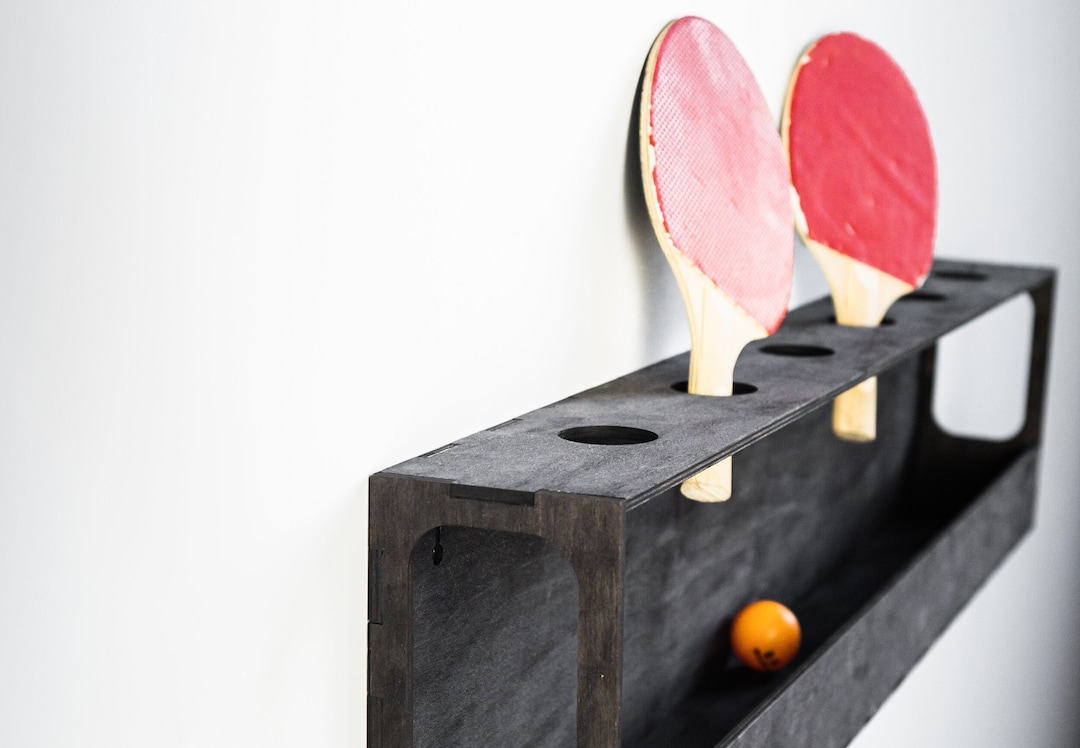 6 Ping Pong Paddle Holder, Tennis Paddle and Ball Rack, Ping Pong