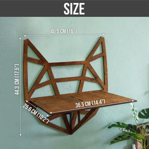 Floating cat bed, Cat shelves, Wood cat shelf, Cat perch wall, Cat floating shelf, Cat bed wall mounted, Cat climb wall, Cat wall furniture image 4