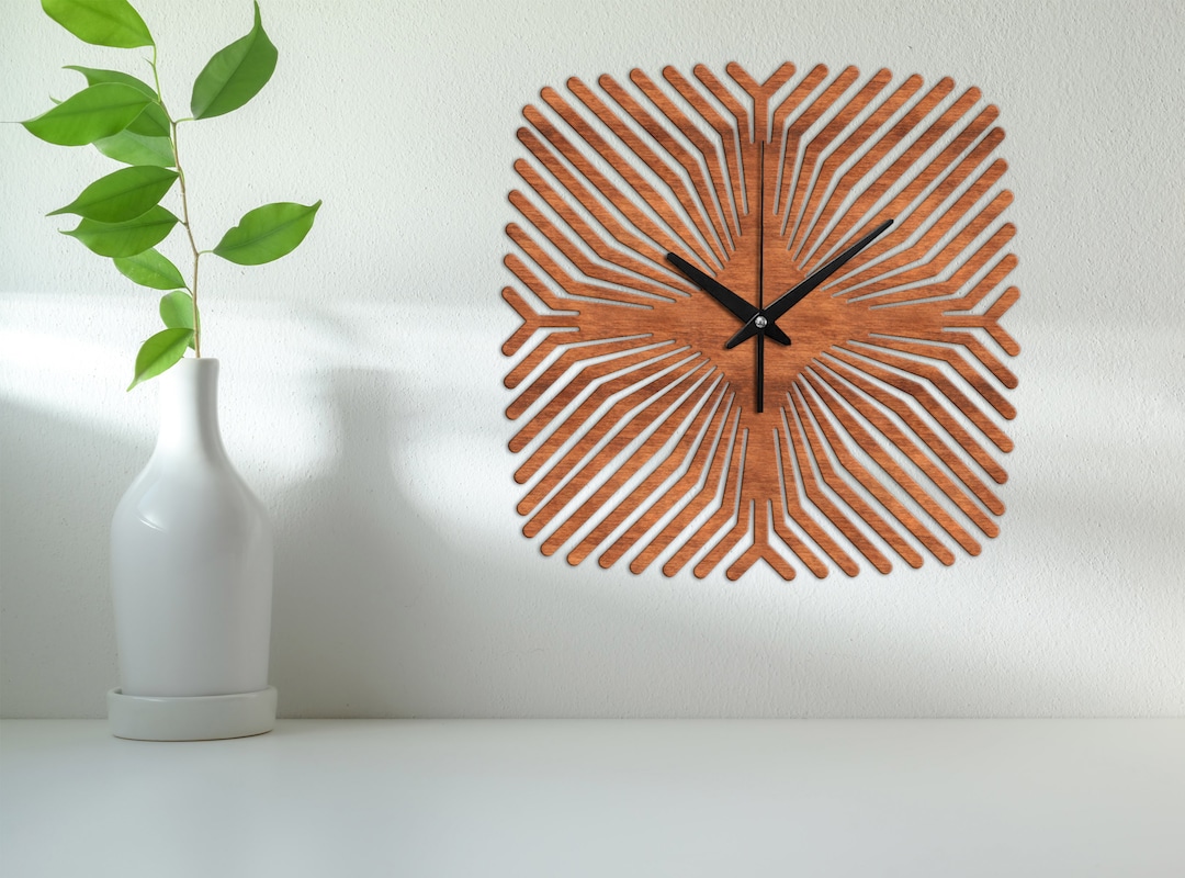Abstract Wall Clock,abstract Wood Wall Clock,modern Wall Clock,wood ...