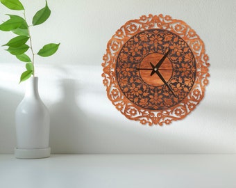 Orologio da parete a forma di fiore, Grande orologio da parete a forma di fiore, Orologio da parete floreale, Orologio da parete mandala, Orologio da parete moderno, Orologio da parete da cucina, Orologio da parete personalizzato grande