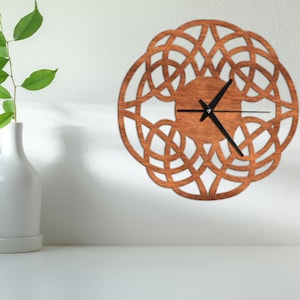 Celtic knot wall clock,Celtic knot wall art,Celtic knot wood clock,Viking wall clock,Wood wall clock,Wooden wall clock