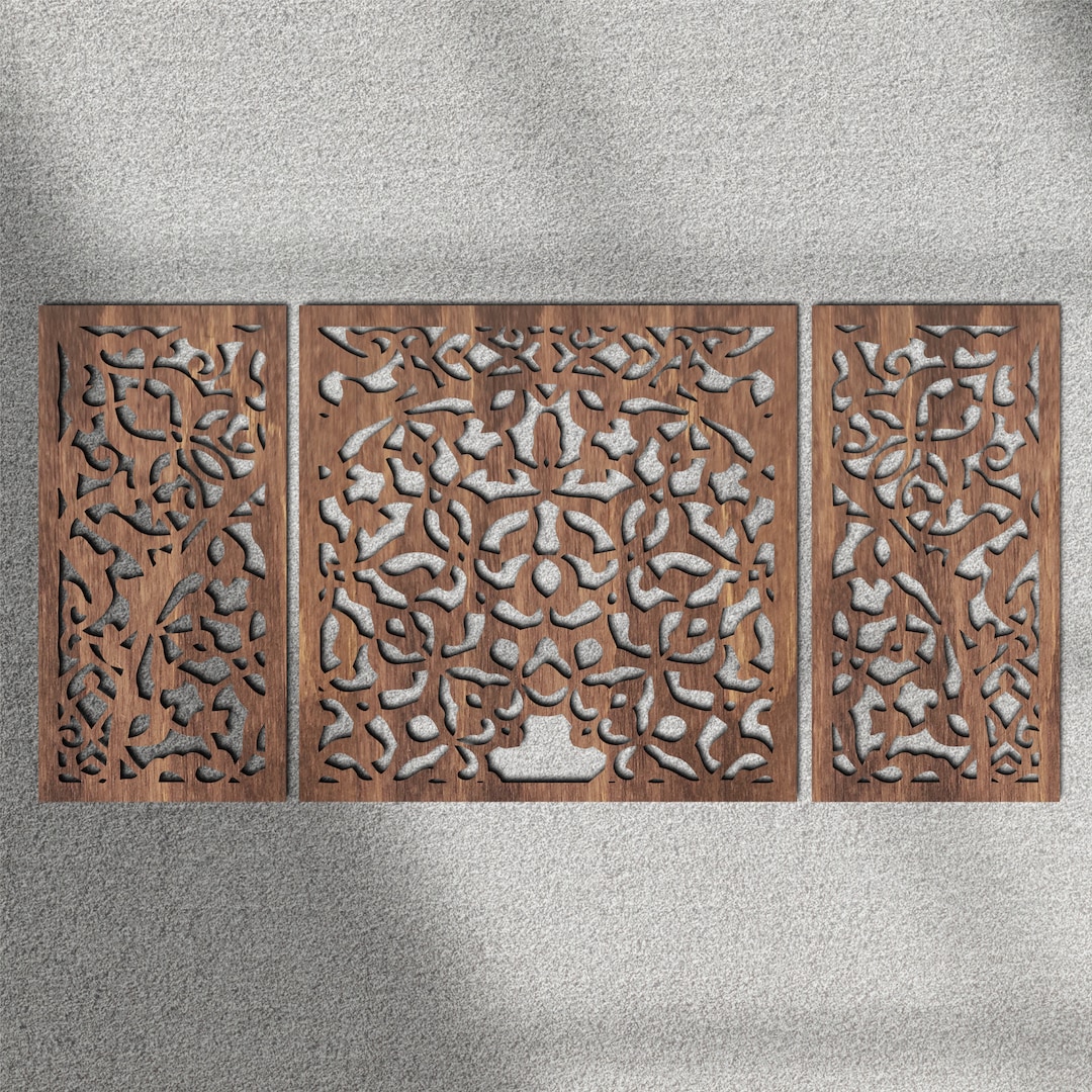 Wooden Panel Wall Decor, 3 Panel Wood Wall Art, Wall Art Wood Panel, 3