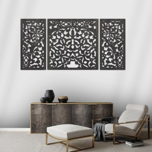 Wooden Panel Wall Decor, 3 Panel Wood Wall Art, Wall Art Wood Panel, 3 ...
