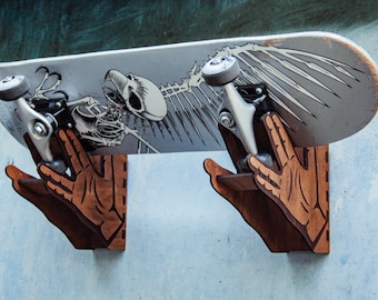 Gancho de pared para patineta, Soporte de pared para patineta, Soporte de pared para tabla de surf, Soporte de pared para wakeboard, Almacenamiento de patineta, Soporte de pared para patineta