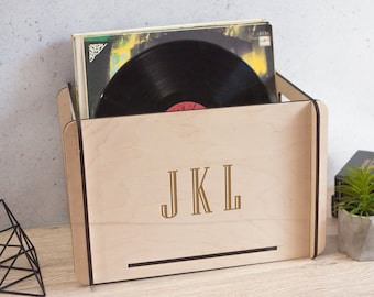 Vinyl record holder, Vinyl record box, Vinyl record storage box, Solid wood crate, Vinyl record storage box, Record storage crate, Wood box