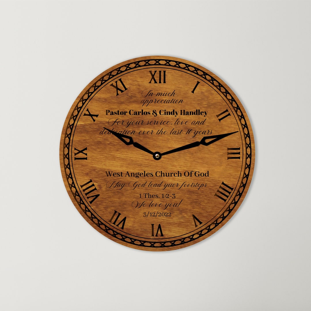 Pastor Retirement Gift Clock Pastor Appreciation Gift Clock Etsy