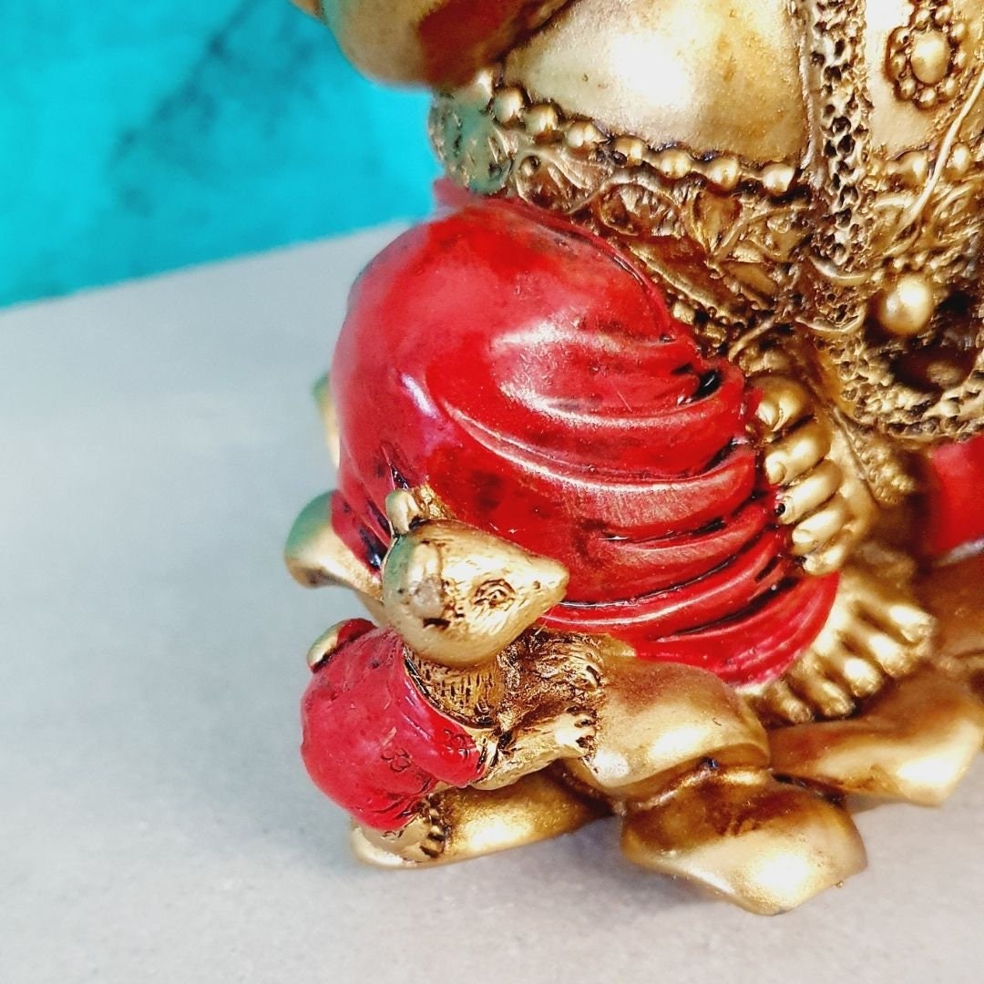 Gold Ganesh Sitting on Lotus Statue Lord Ganesh Decorative - Etsy UK