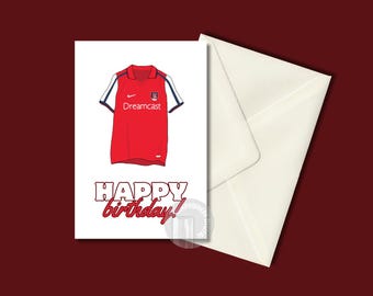 Retro Arsenal Football Shirt Birthday Card: 1999 Dreamcast Kit (Digital Download)