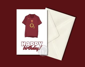Retro Arsenal Shirt Birthday Card: Thierry Henry 2005/06 (Digital Download)