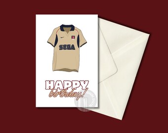 Arsenal Retro Football Shirt Birthday Card - Gooner Gift (Digital Download)