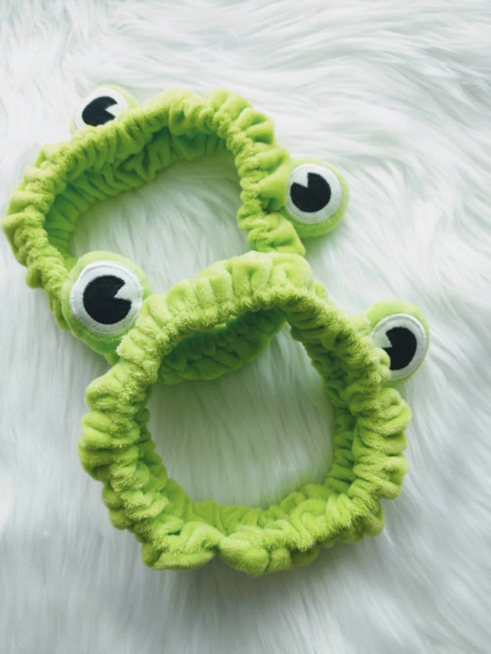 Cute Frog Headband Green Headband Elastic Makeup headband Etsy