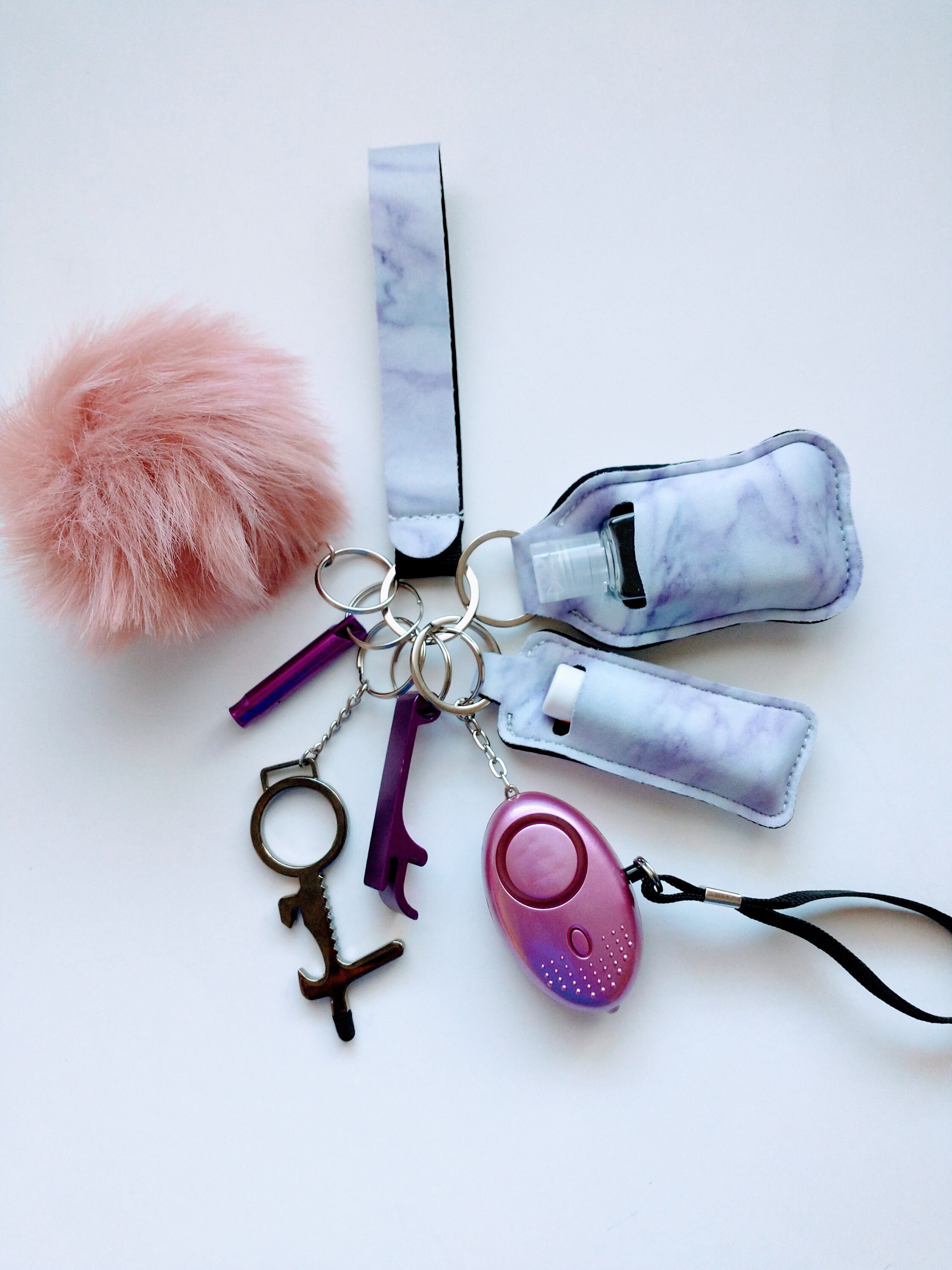 10 piece alarm Keychains Protection Keychain set for woman Etsy