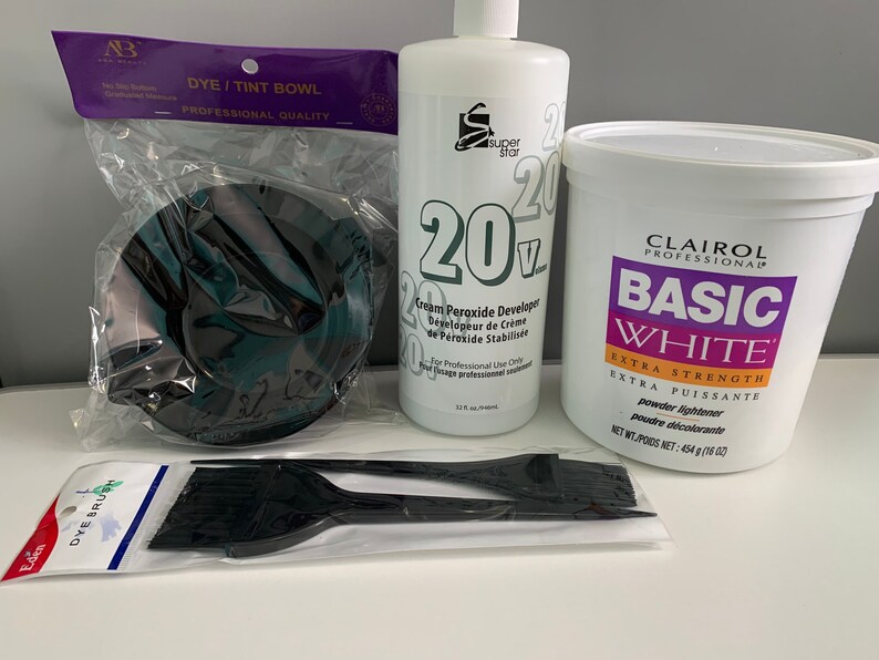 Clairol Basic White & 20 Volume Developer Dye Bundle Set Etsy