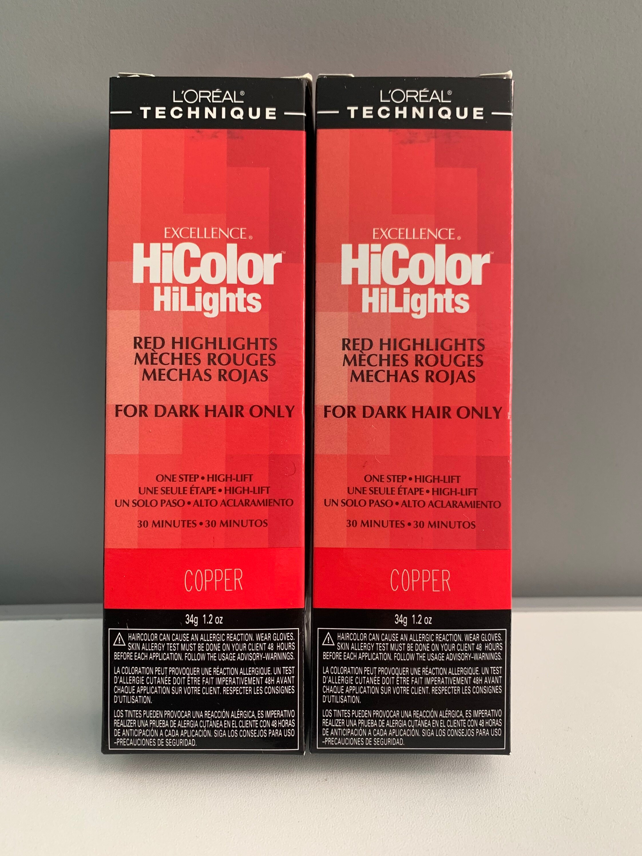 loreal hicolor copper on black hair